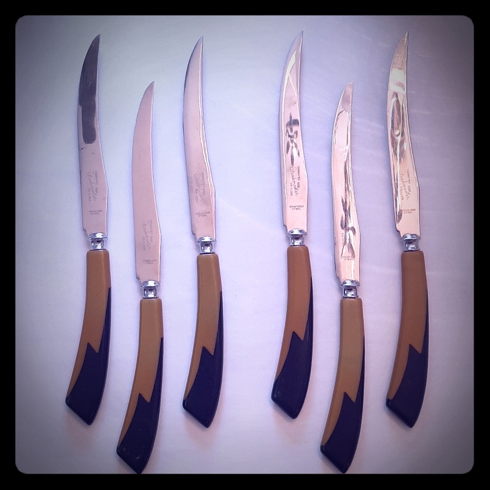 Art déco  GLO-HILL  6 piece set of knives